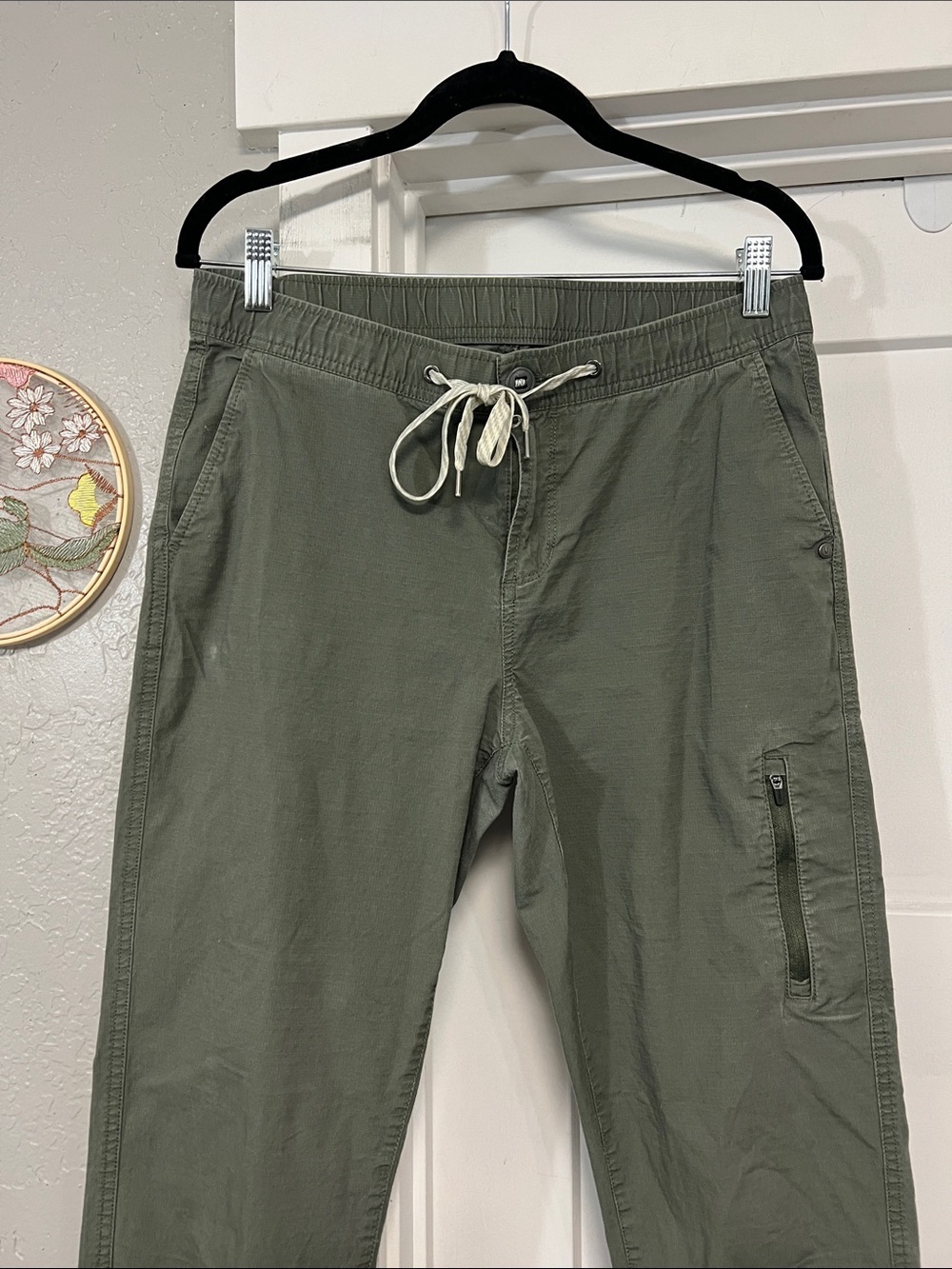 VUORI RIPSTOP WOMEN’S COTTON PANTS GREEN SIZE MEDIUM - Picture 2 of 12
